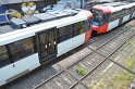 Unfall zwischen zwei KVB Bahnen Koeln Hoehenhaus Im Weidenbruch P305